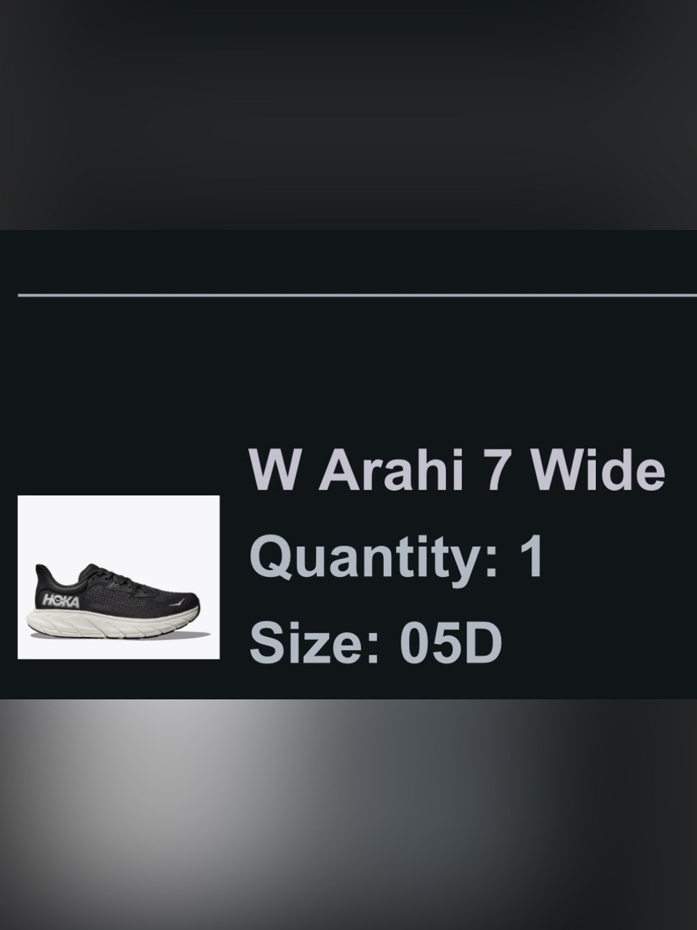 Hoka Arahi 7 Running Shoe - Black/White - Picture 14 of 14